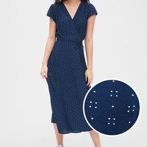 Gap navy wrap dress